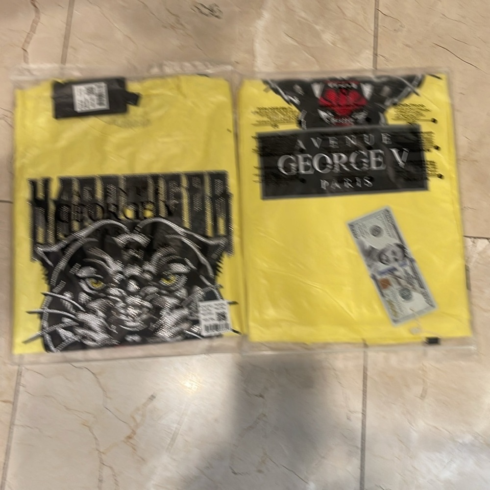 Avenue George V Paris T-Shirt Men's Luxury Shirt Yellow Shirt Black Panther 3XL - Picture 6 of 6